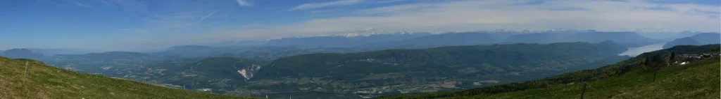 Panoramique de la Chautagne depuis le Grand Colombier