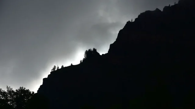 Contrejour sur les Fiz avec les nauges